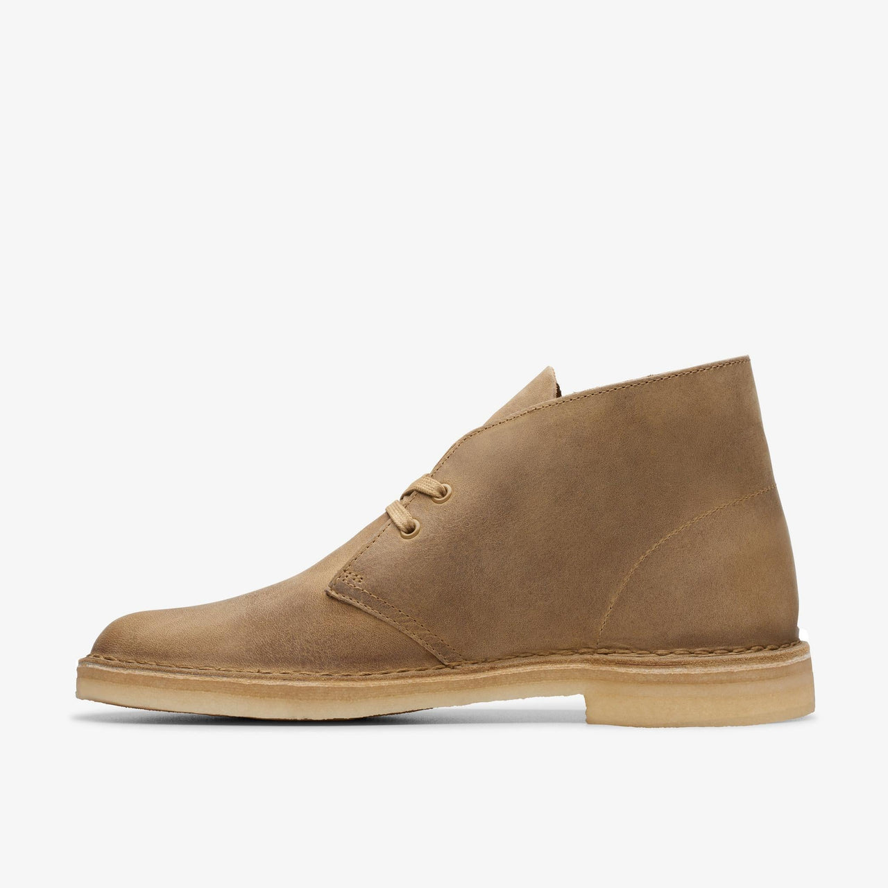 Handcrafted mens Clarks Desert Boot in maple leather