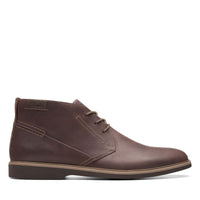 Thumbnail for [26174662] MENS CLARKS MALWOOD TOP in brown leather with laces and white sole