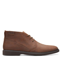 Thumbnail for A close-up image of the stylish and versatile [26175403] MENS CLARKS MALWOOD TOP boot in rich brown leather