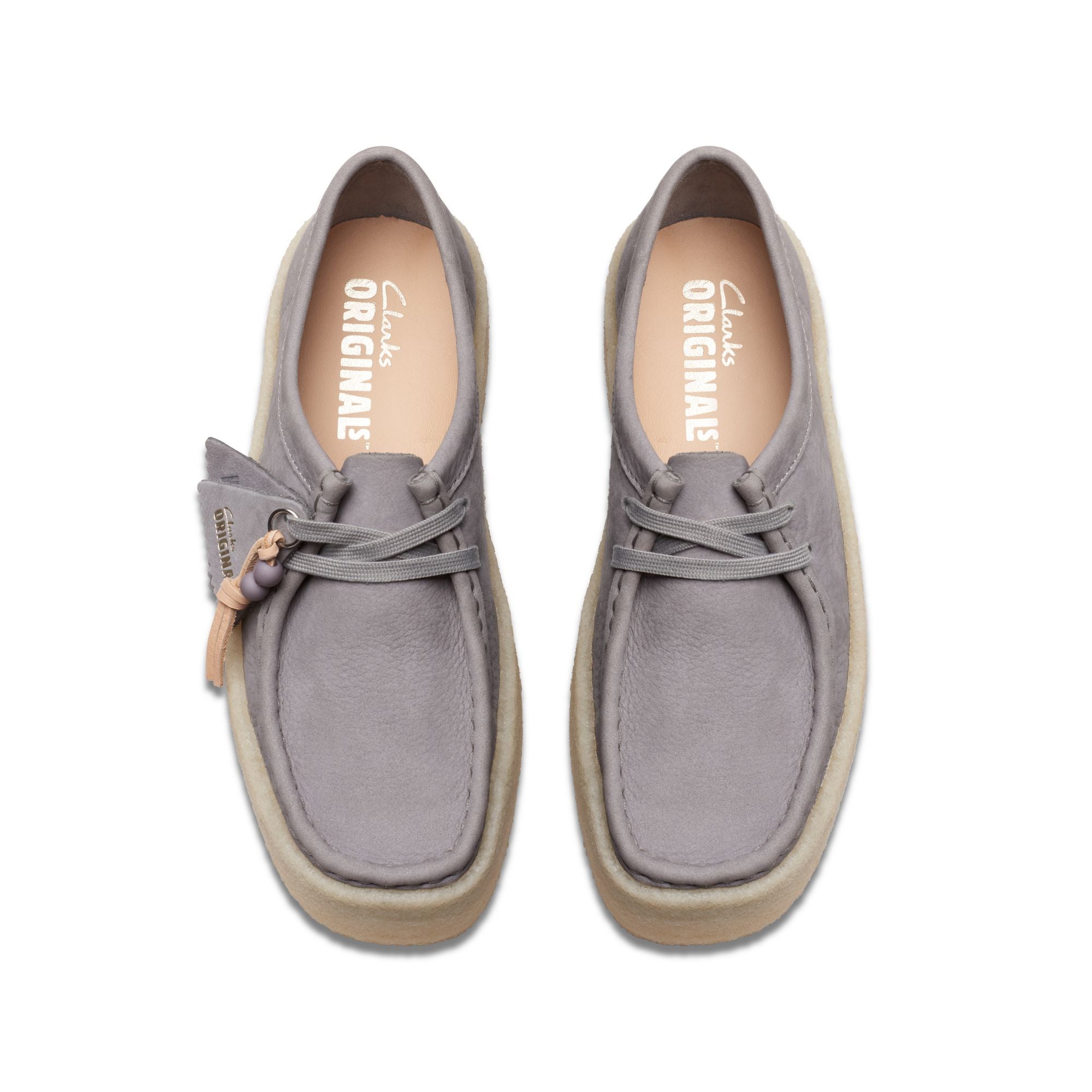 [26175660] WOMENS CLARKS WALLABEE CUP STEEL GREY NBK