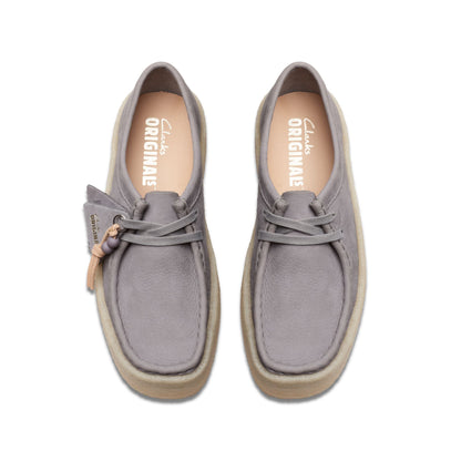 [26175660] WOMENS CLARKS WALLABEE CUP STEEL GREY NBK