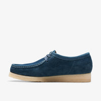 Thumbnail for Mens CLARKS WALLABEE - NAVY/TEAL SDE shoes for casual style