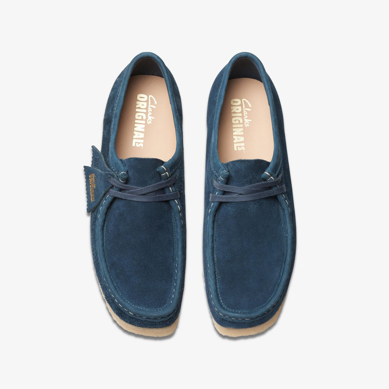  Iconic Clarks Wallabee shoes for men in navy and teal