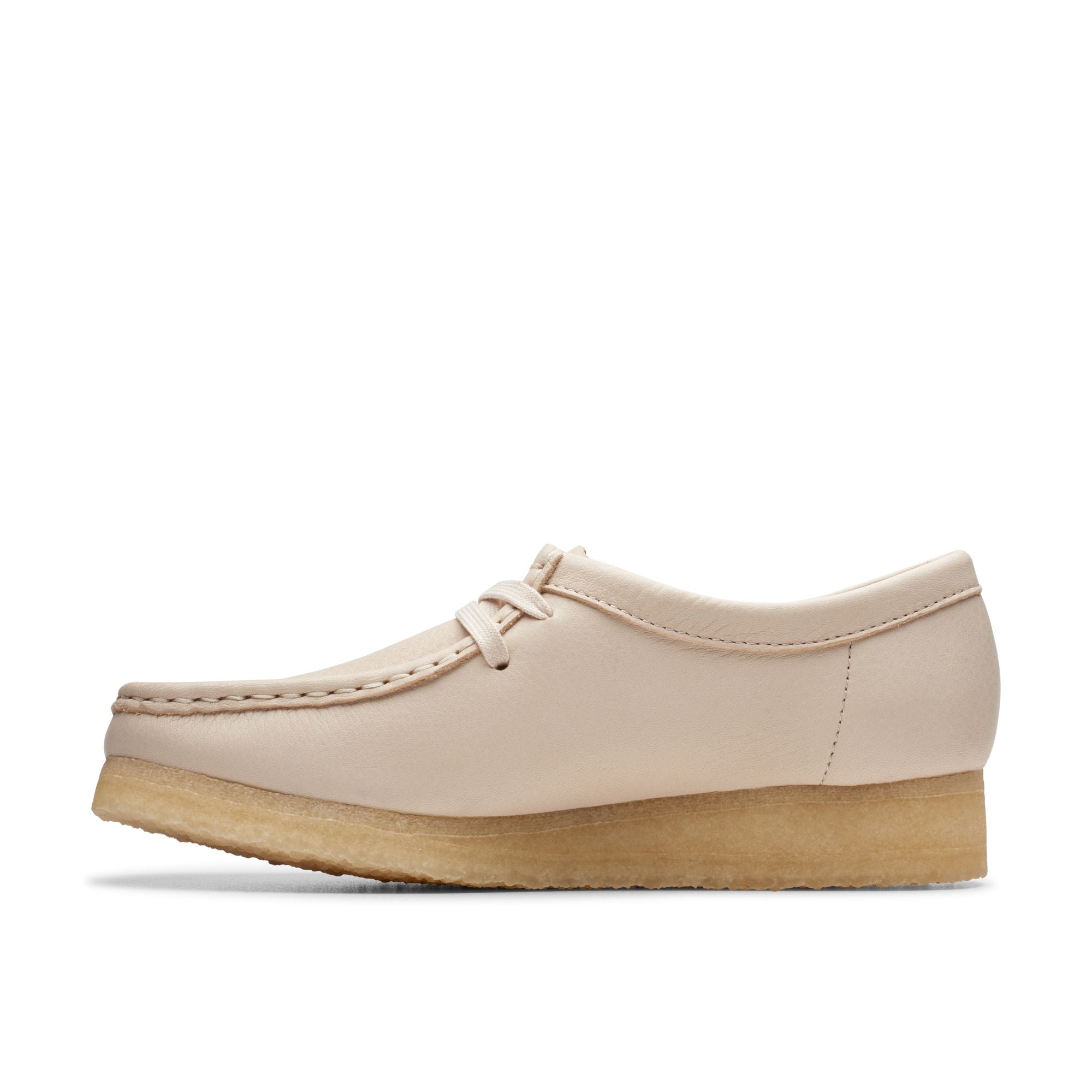 [26175773] WOMENS CLARKS WALLABEE BEIGE LEATHER