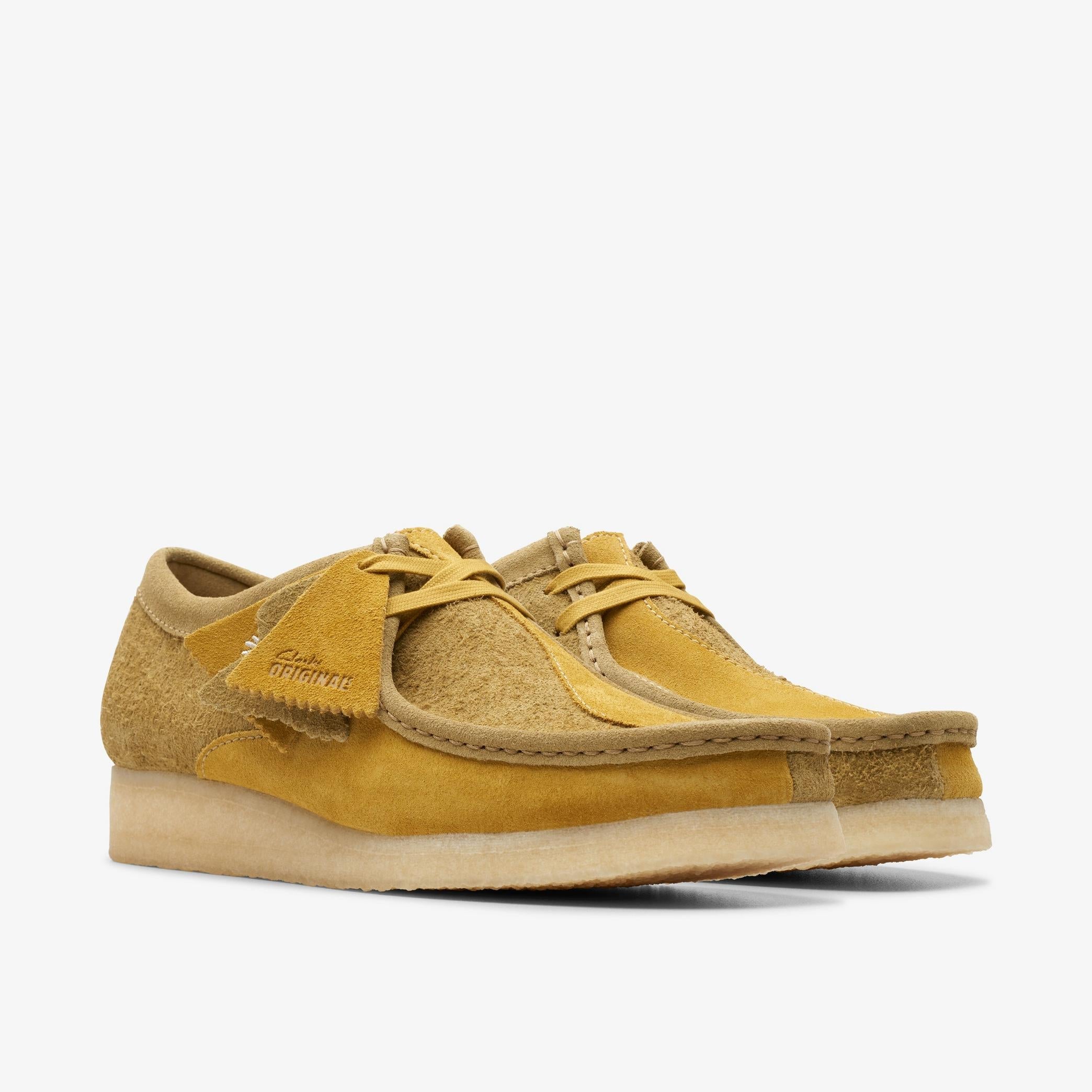 [26175842] Mens CLARKS WALLABEE - OLIVE COMBI