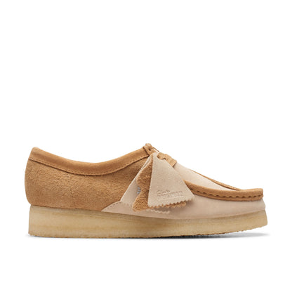 [26176524] WOMENS CLARKS WALLABEE MID TAN COMBI