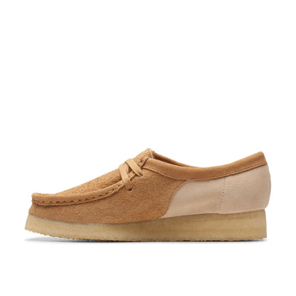 [26176524] WOMENS CLARKS WALLABEE MID TAN COMBI