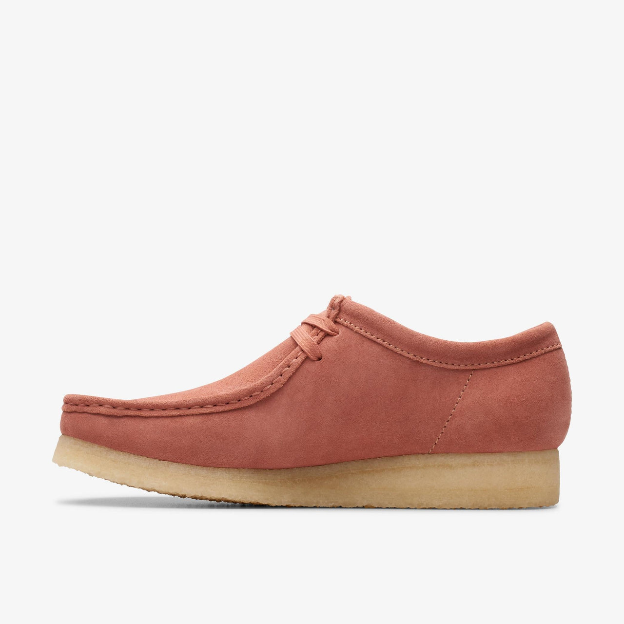 Close-up of Mens CLARKS WALLABEE - TERRACOTTA SDE shoes