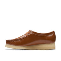 Thumbnail for Comfortable and stylish womens Clarks Wallabee shoes in sand suede