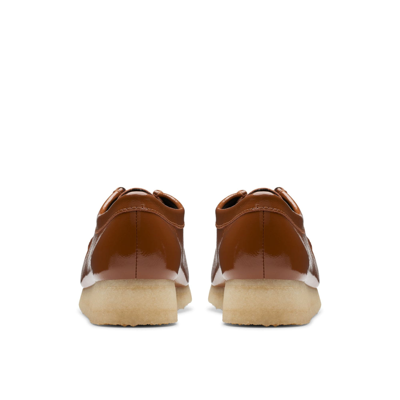 Womens Clarks Wallabee shoes in sand suede, perfect for casual wear