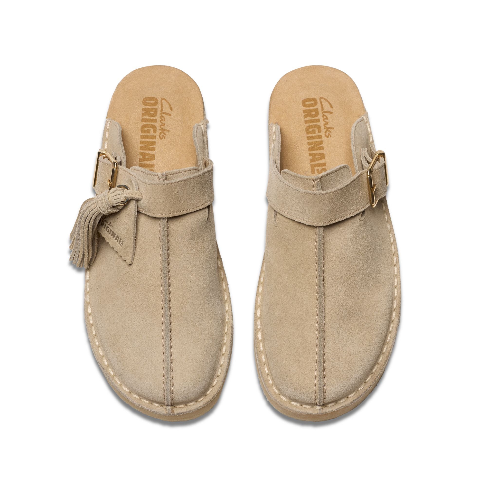 [26176569] WOMENS CLARKS TREK MULE SAND SUEDE