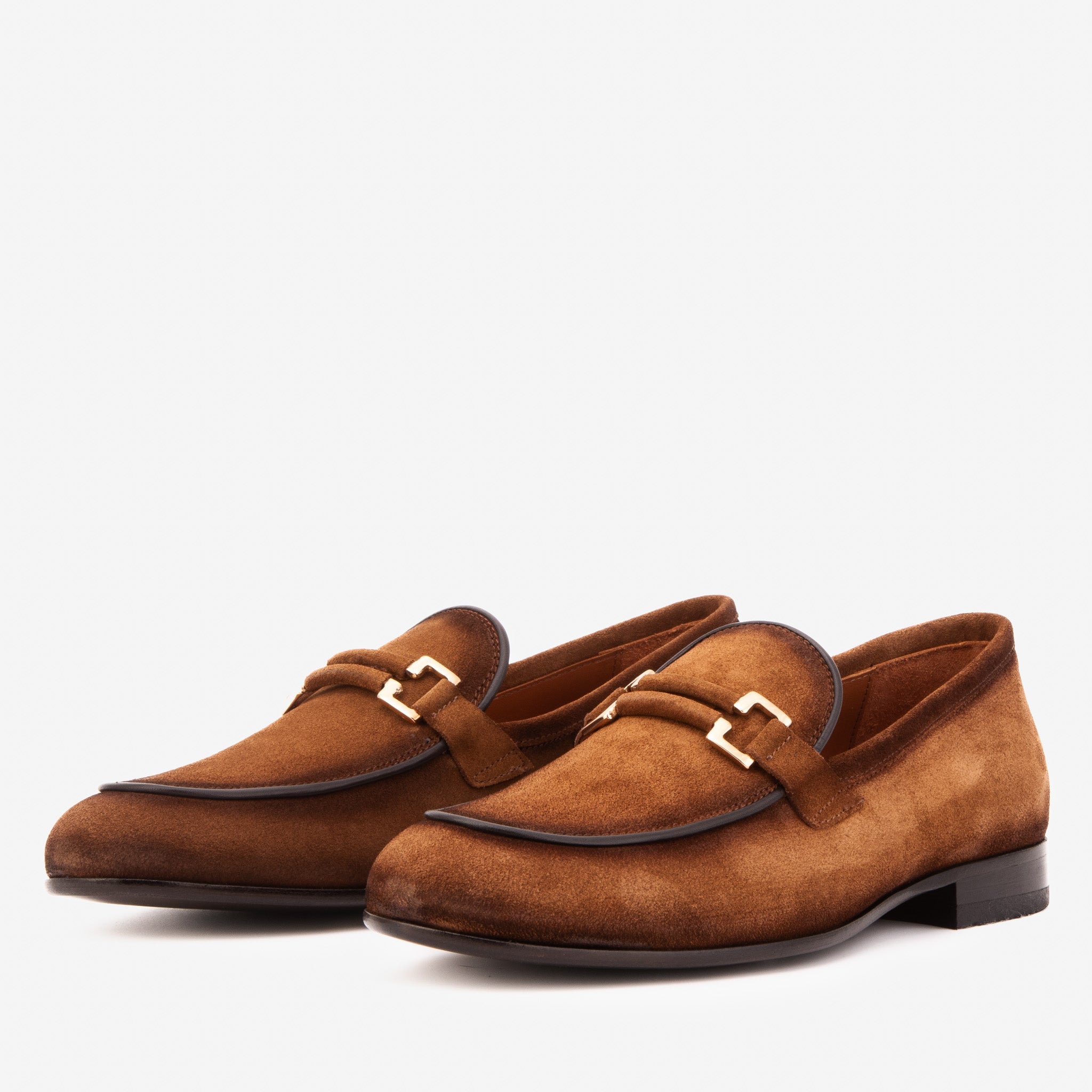 Vinci Leather Shoes The Brooks Brown Suede Bit Loafer Men Shoe