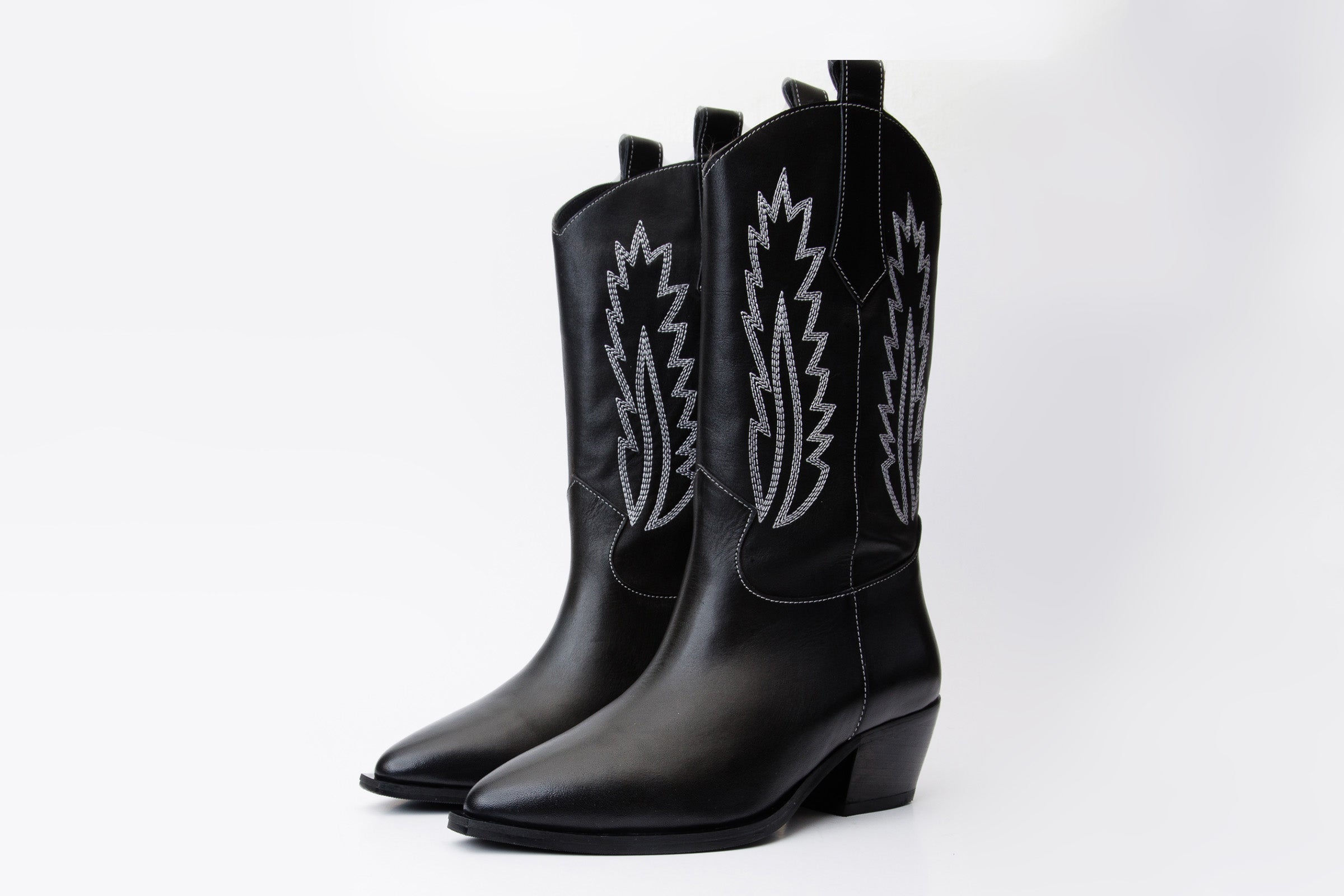 The Togg Black Leather Cowboy Women Boot Final Sale!