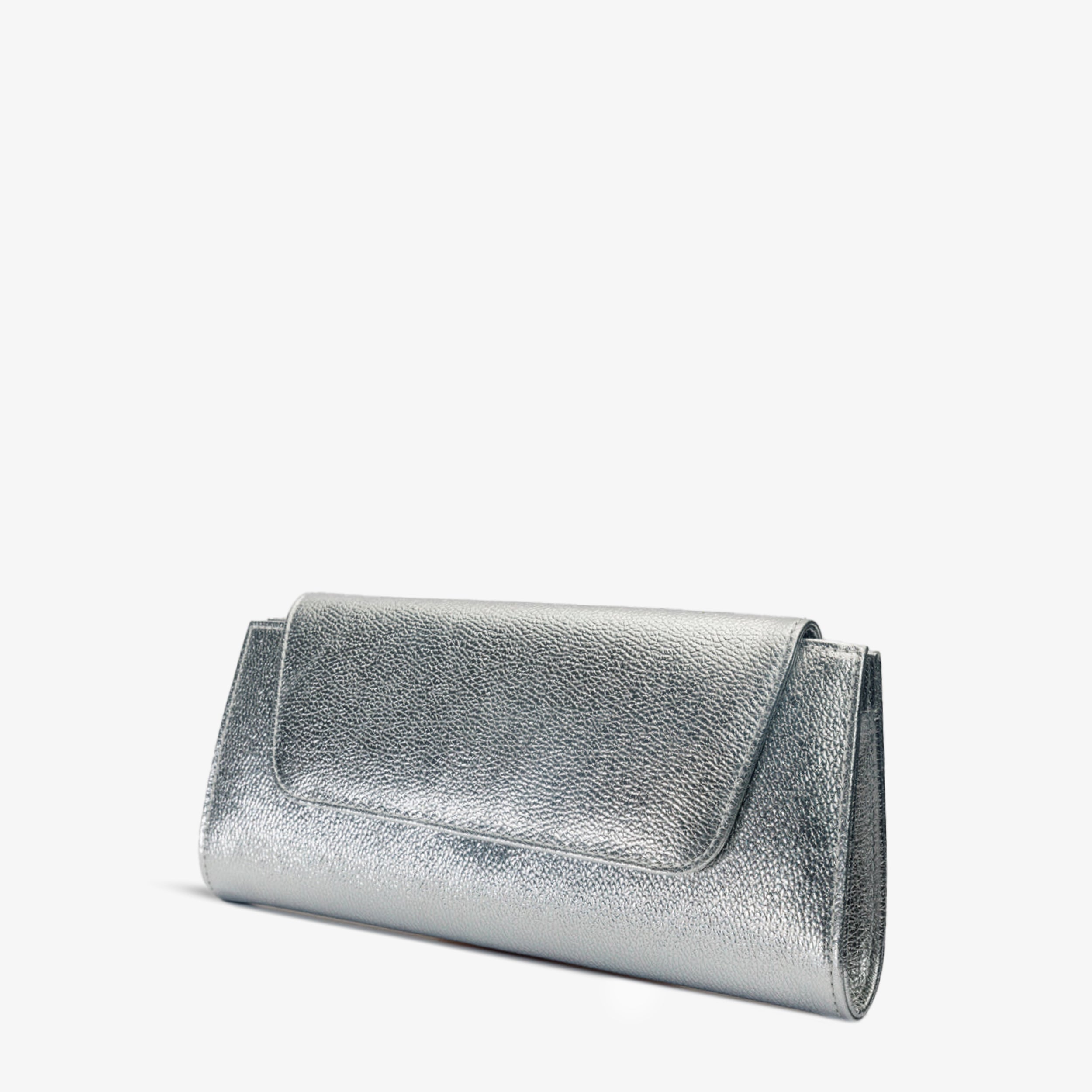 Vinci Leather Shoes The Ege Silver Leather Clutch