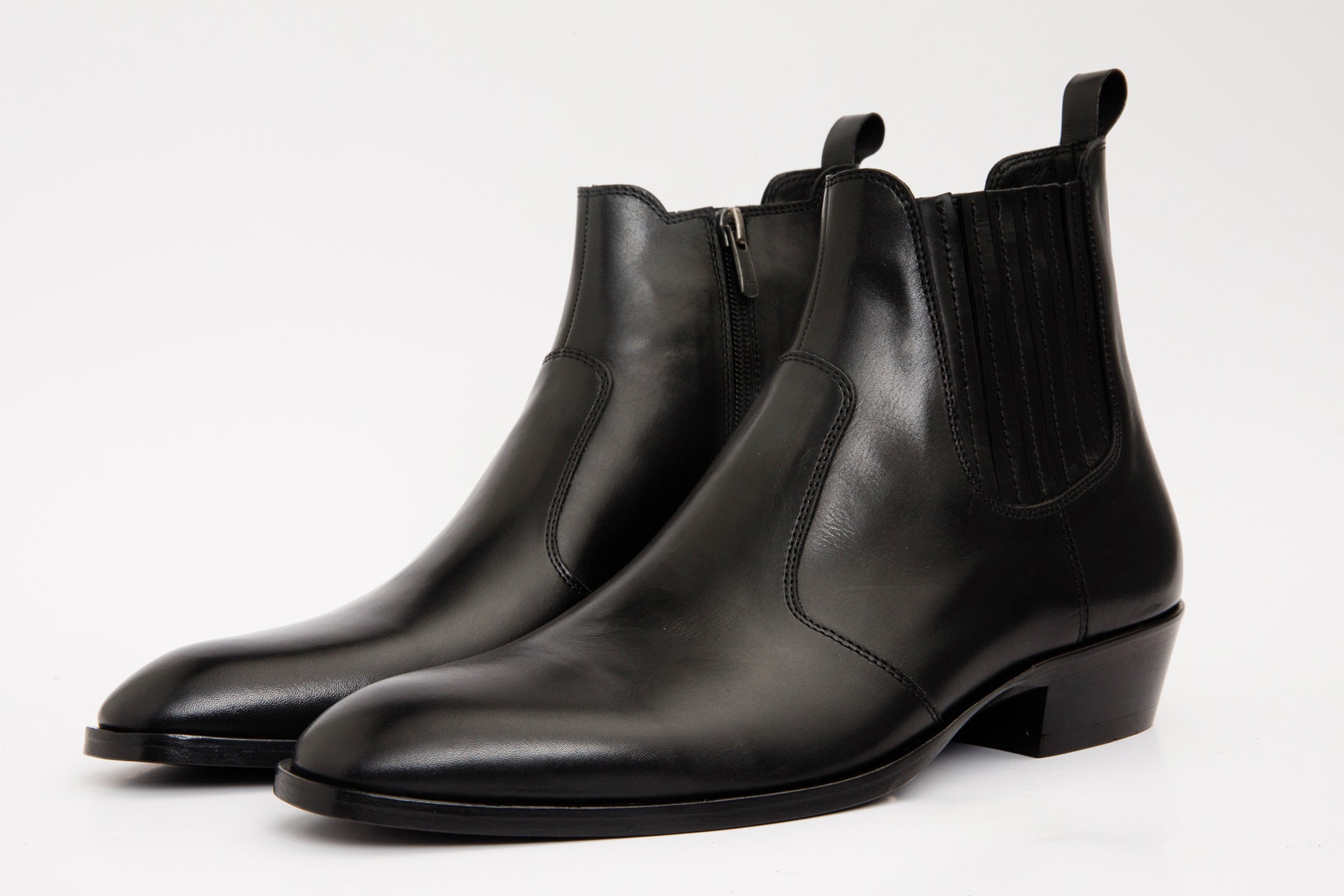 The Sorhag Black Leather Dress Men Boot