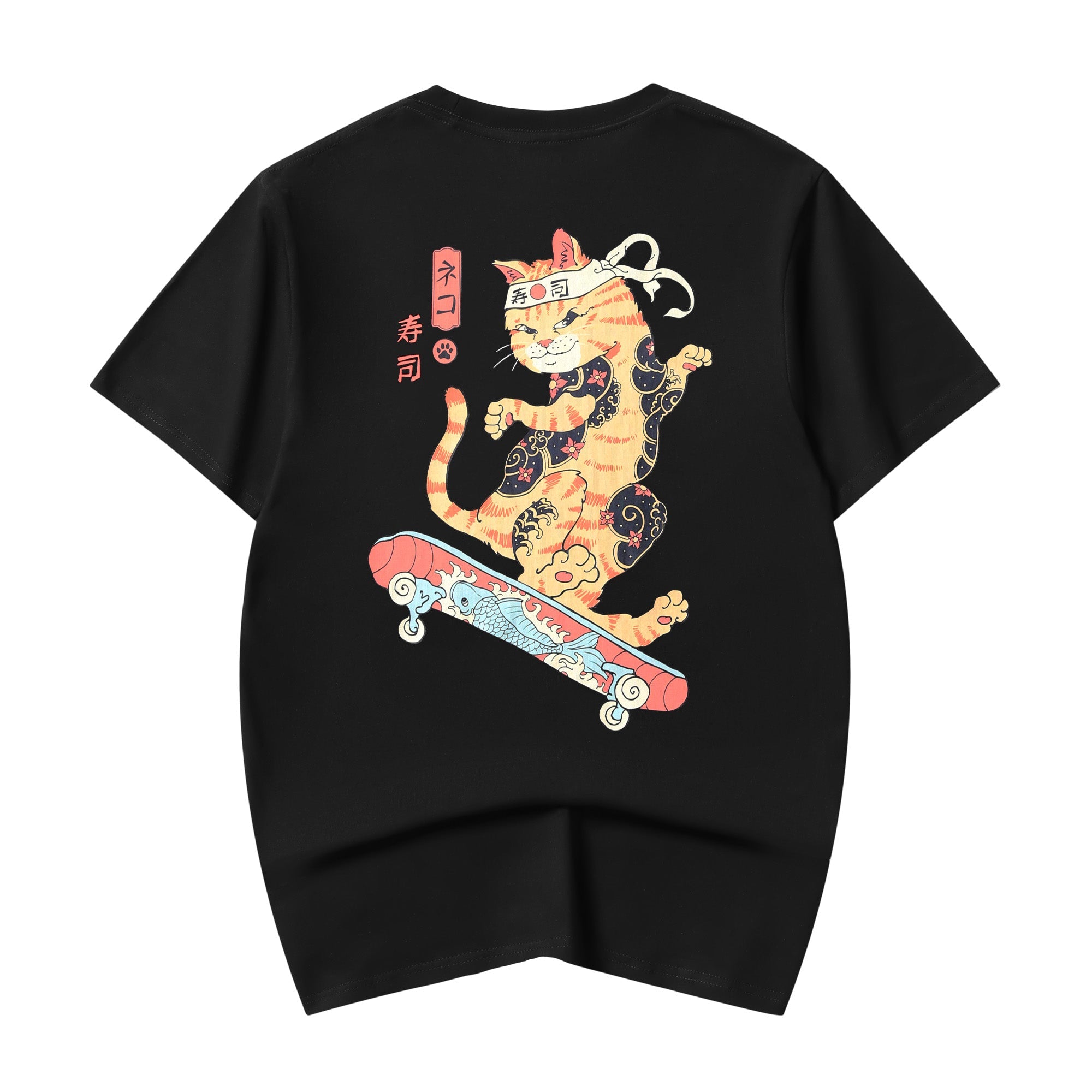 Niepce YeT019 Neko Skateboarding Cat Tee