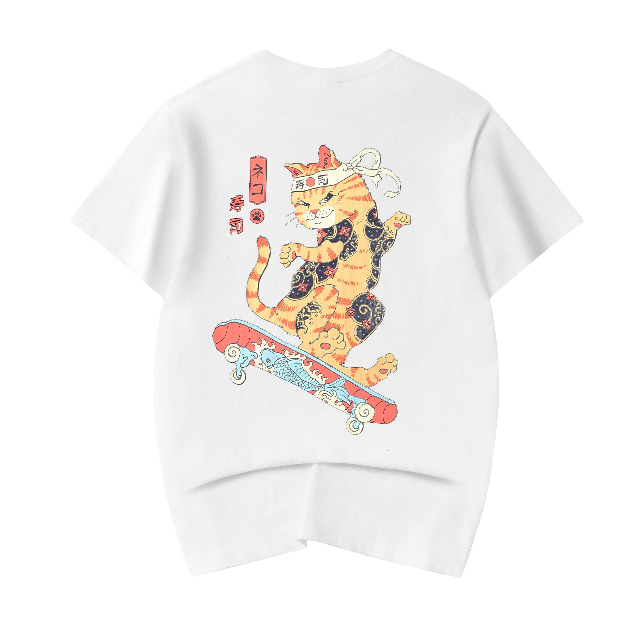Niepce YeT019 Neko Skateboarding Cat Tee