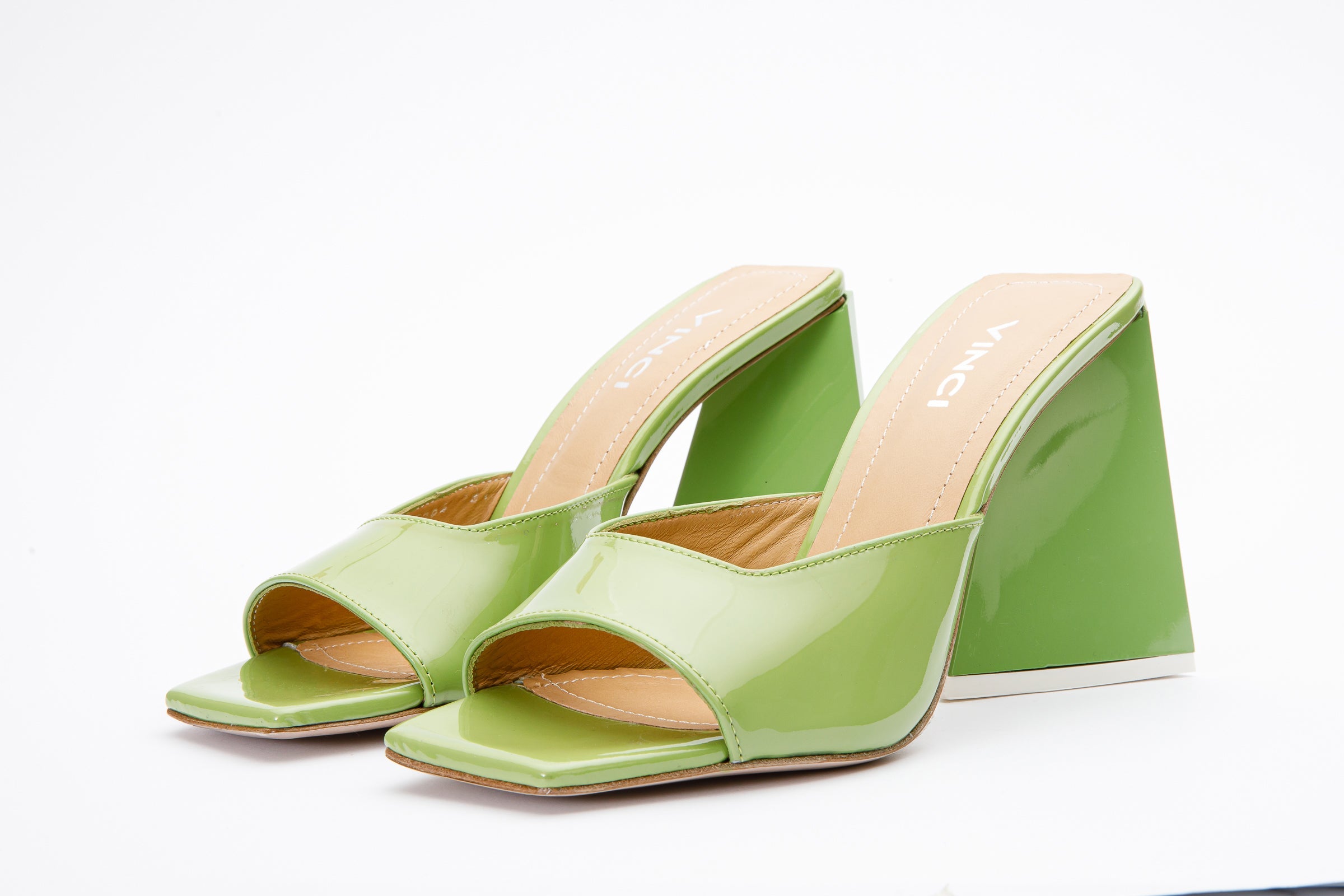 The Butterfly Block Heel Green Patent Leather Sandal Final Sale!