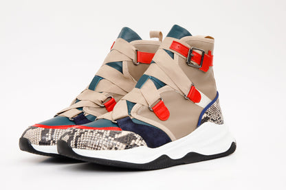 The Ottoman Multicolor Leather Ankle Women Boot Final Sale!