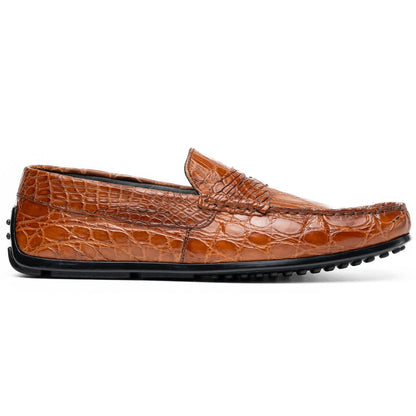31 - 103 - Cgm Monza Crocodile Driver, Cognac Shop by Zelli Italia – Don't Panic Shoes