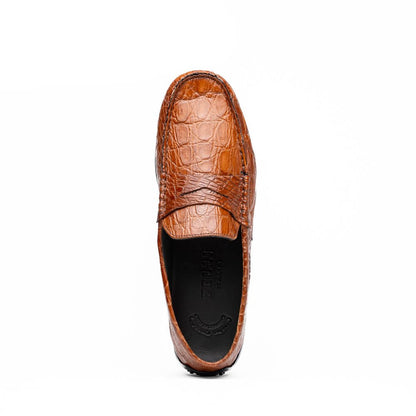 31 - 103 - Cgm Monza Crocodile Driver, Cognac Shop by Zelli Italia – Don't Panic Shoes