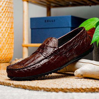 31 - 103 - Nic Monza Crocodile Driver, Nicotine Sale by Zelli Italia – Don't Panic Shoes