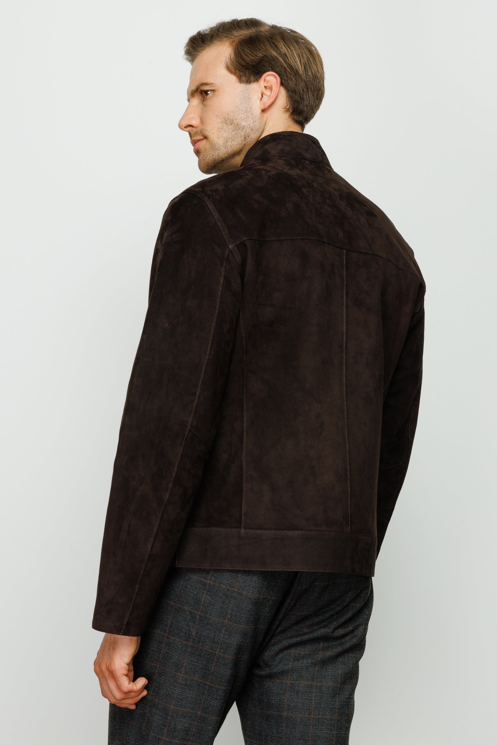 Vinci Leather Shoes The Alba Black Leather Men Jacket