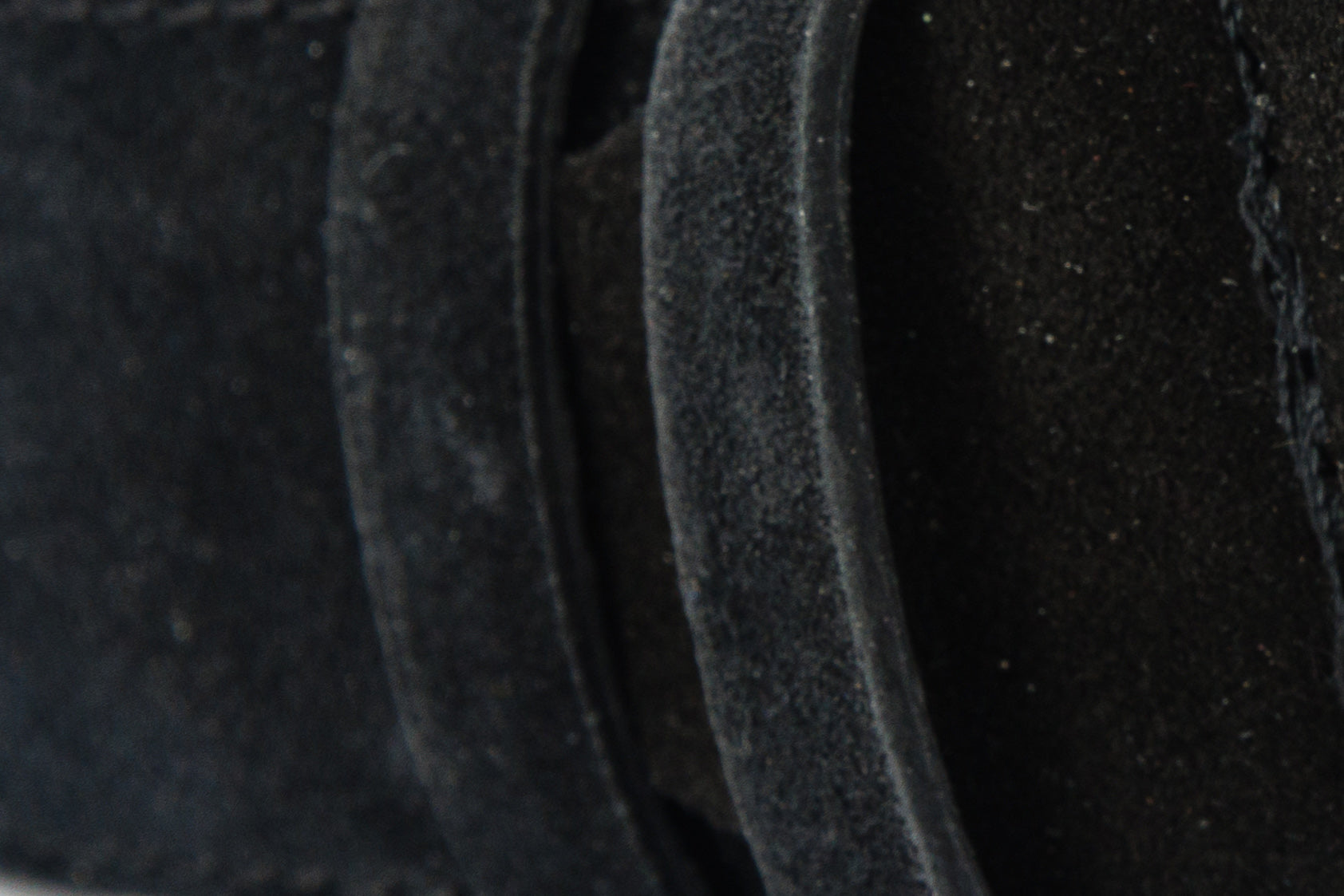 The Bari Black Suede Leather Belt