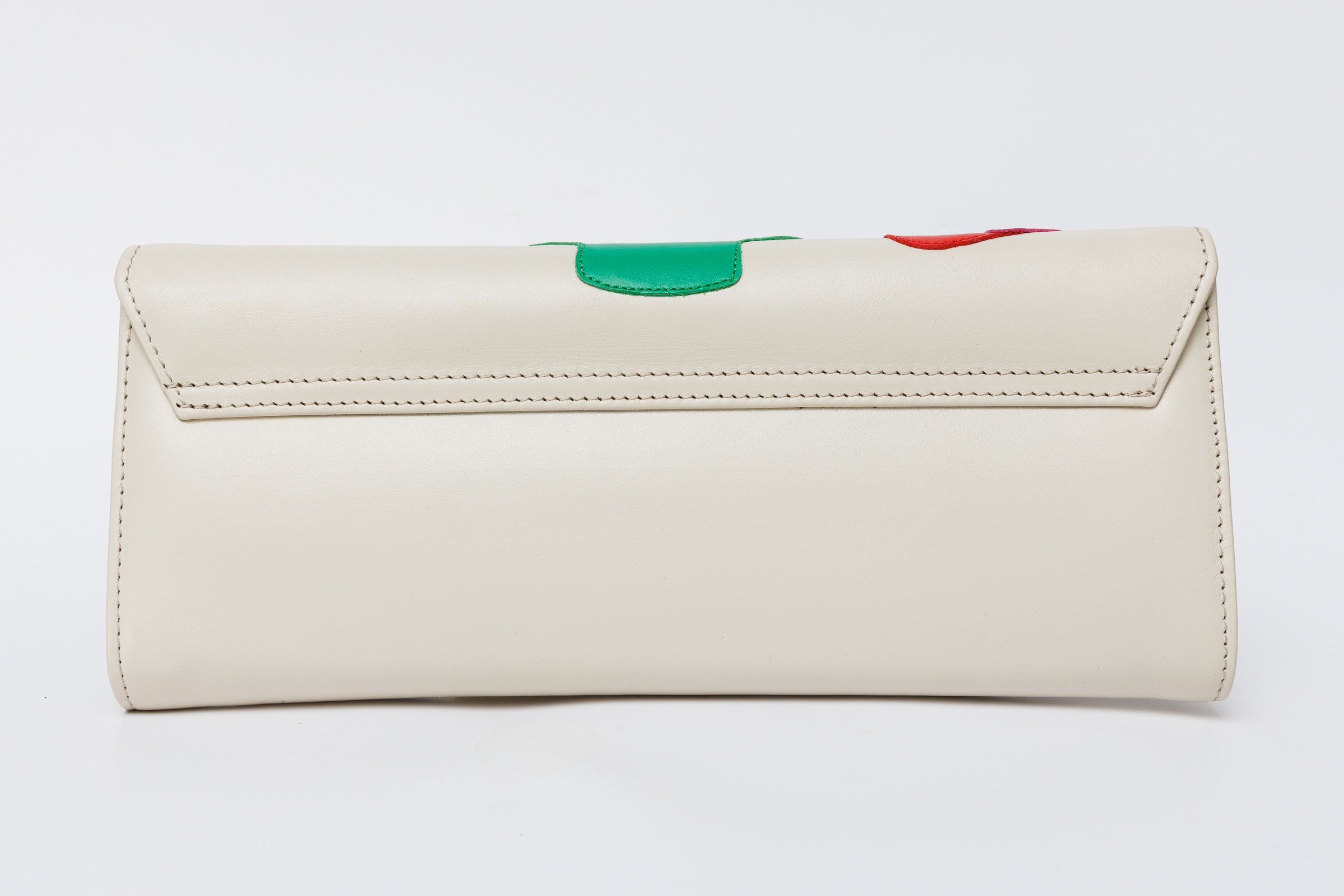 The Tario Cream Leather Clutch