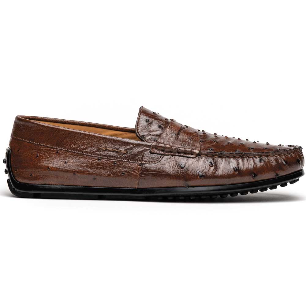 33 - 100 - Brn Monza Ostrich Quill Driver, Brown Shop by Zelli Italia – Don't Panic Shoes