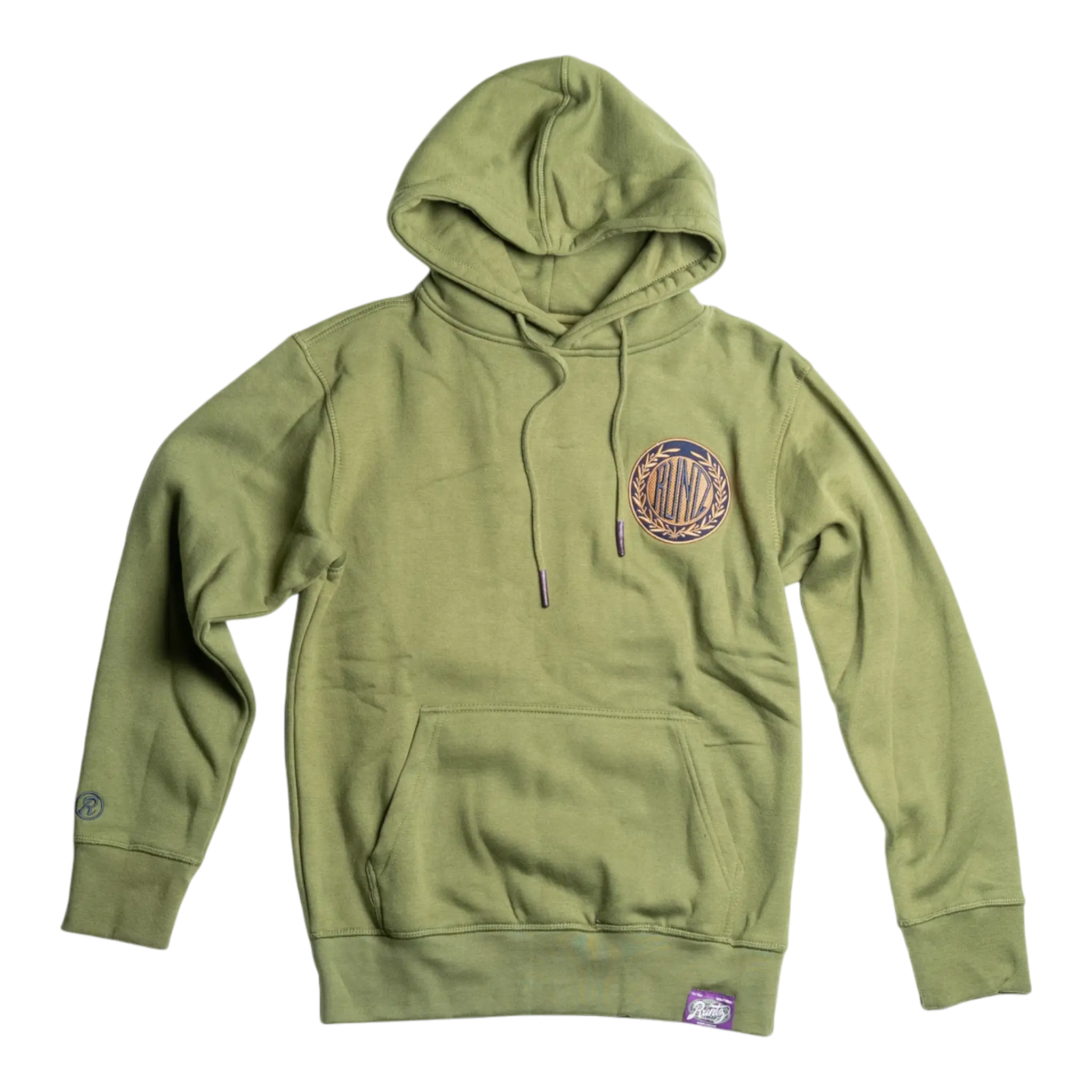 Runtz Classic Crest Pullover Hoodie Men’s Vegan Fleece Olive