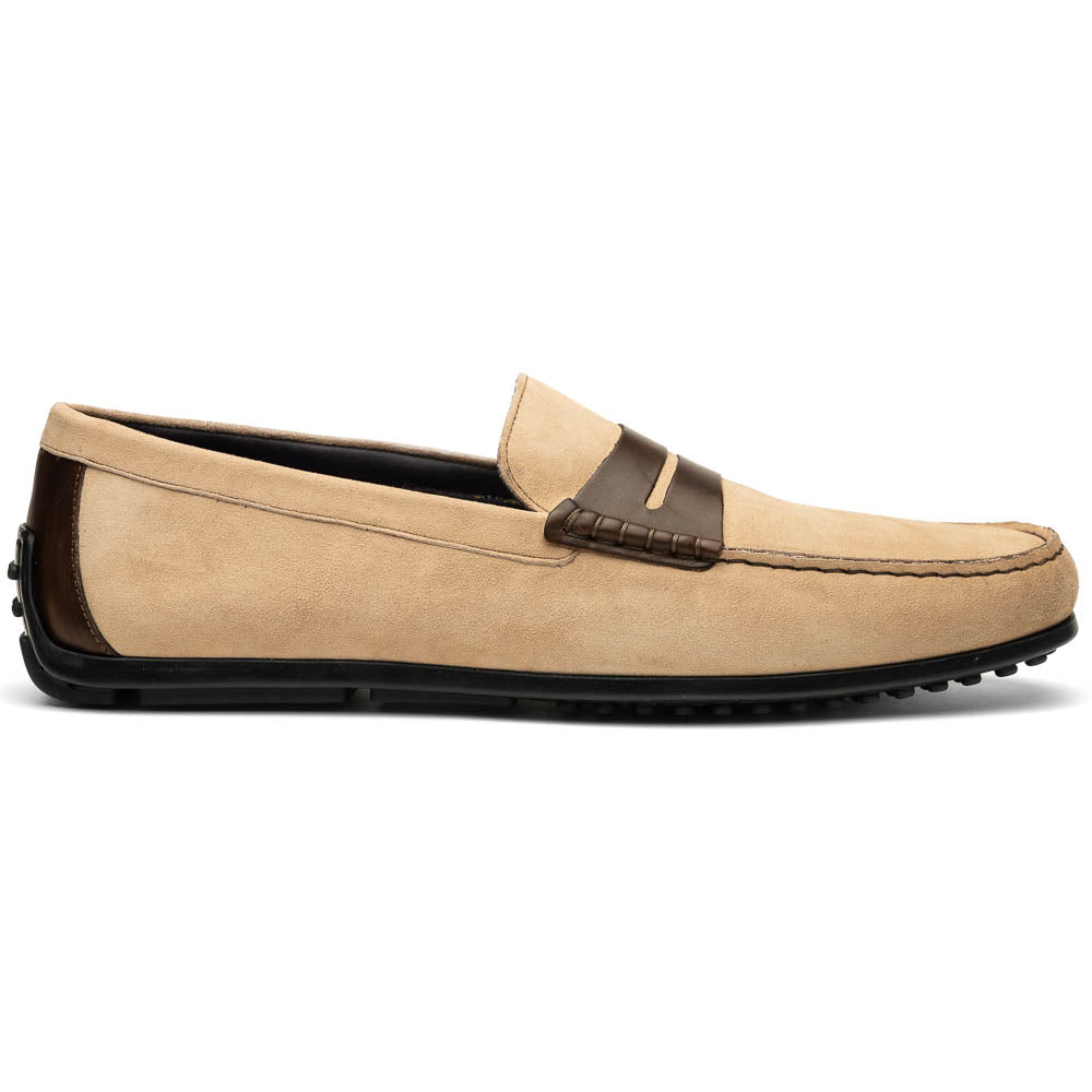 36 - 300 - Bon Monza Sueded Italian Calfskin Driver Bone / Chestnut by Zelli Italia – Don't Panic Shoes