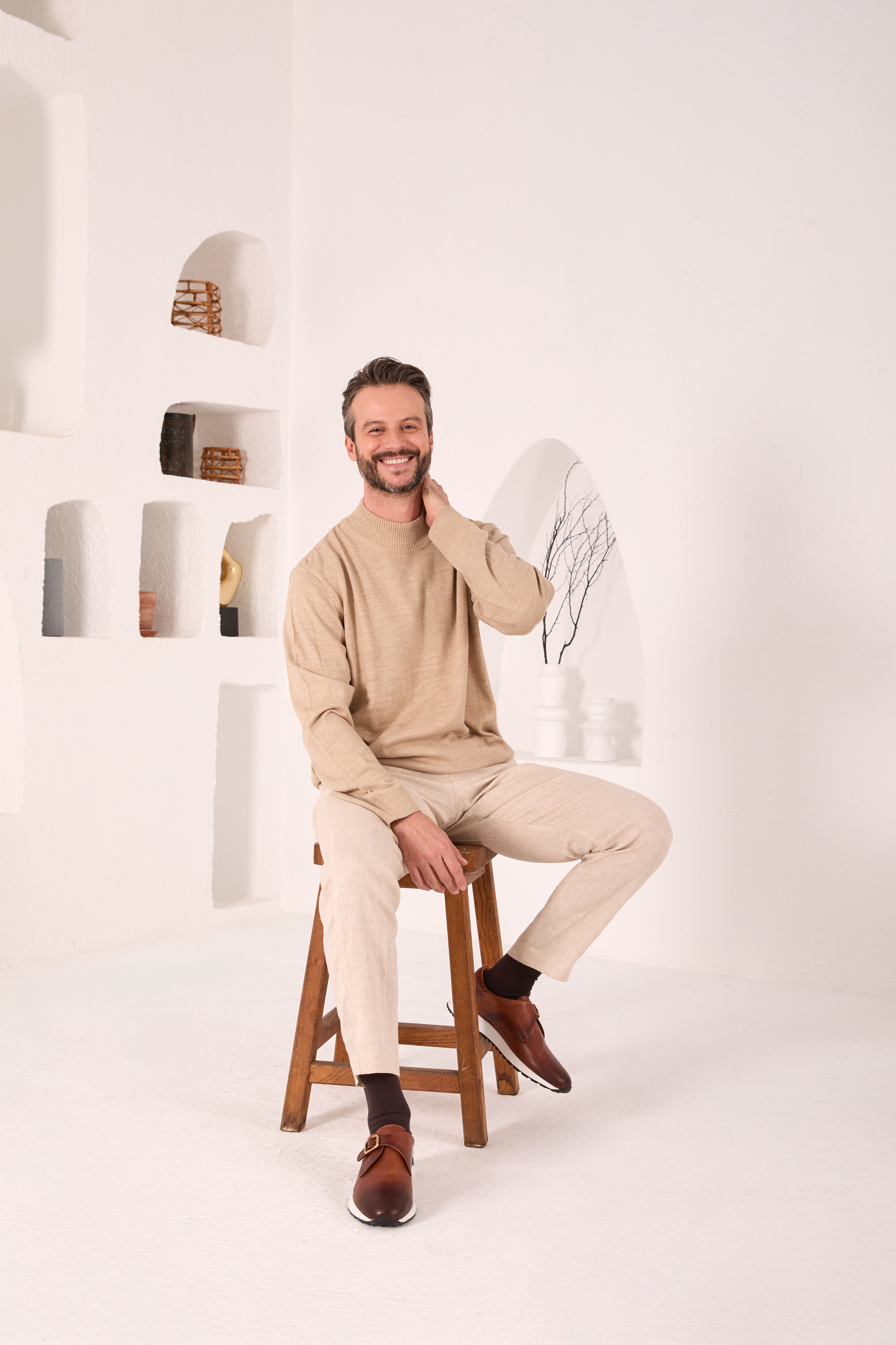 The Torino Tan Leather Men Sneaker