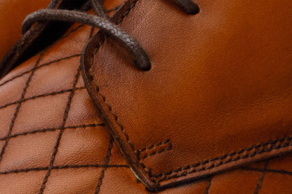 The Zeus Brown Leather Lace-Up Men Boot with a Zipper