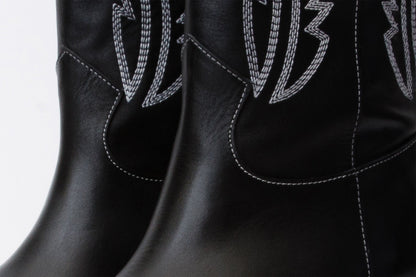 The Togg Black Leather Cowboy Women Boot Final Sale!