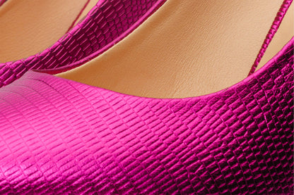 The Maple Fuchsia Leather Pump Fuchsia Sole Women Shoe