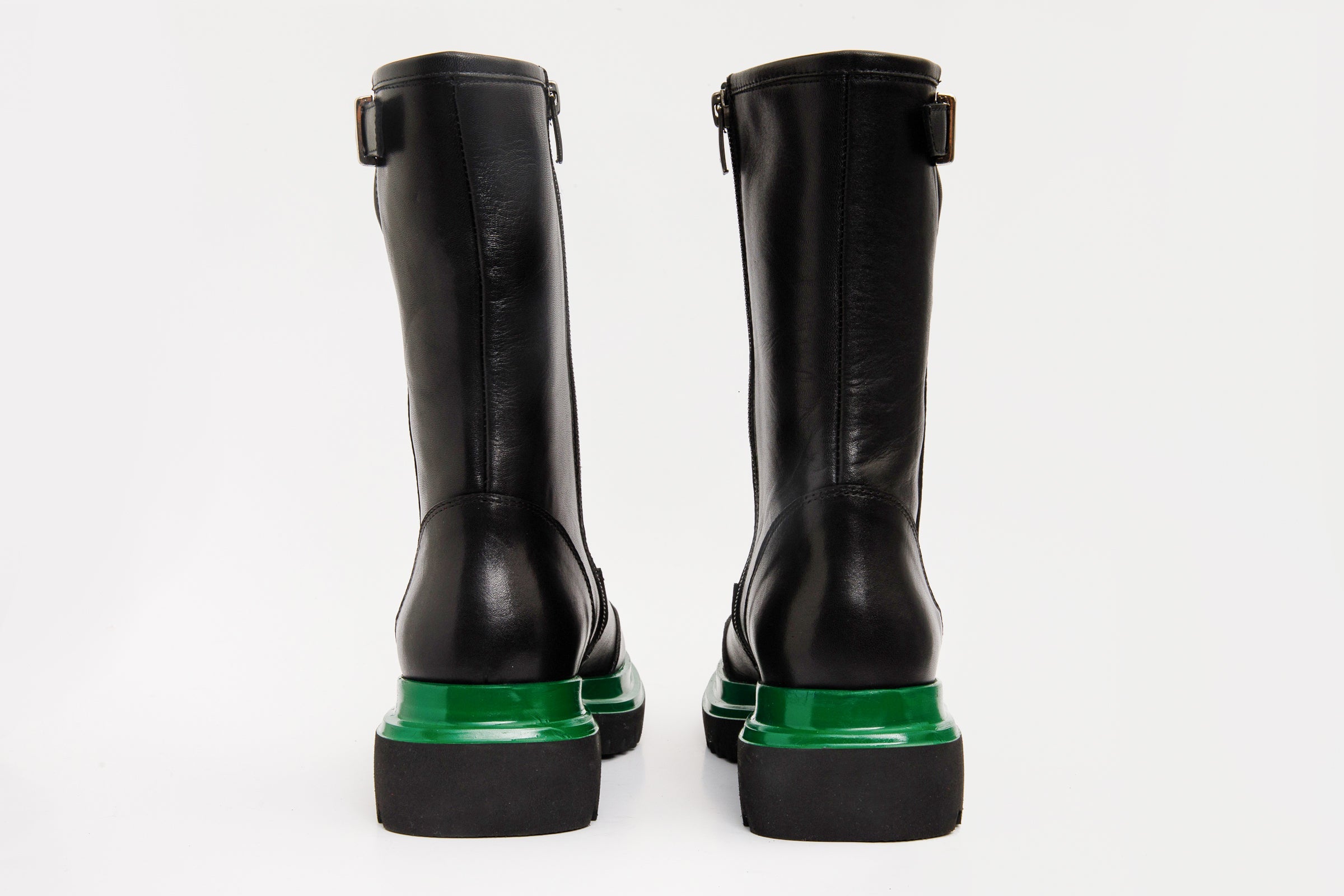 The Yako Black Leather Mid Calf Women Boot Final Sale!