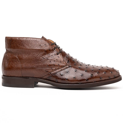43 - 594 - Brn Marco Ostrich Quill Chukka Boot, Brown Shop by Zelli Italia – Don't Panic Shoes