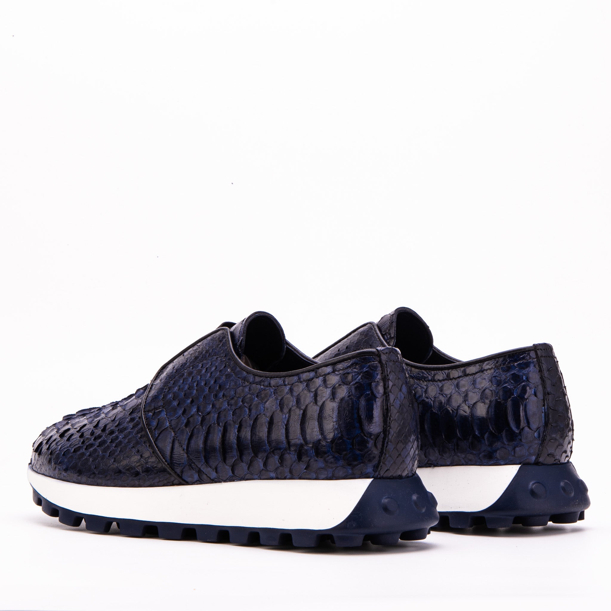The Obsidian Navy Python Leather Men Sneaker