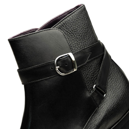 45 - 600 - Blk Jodphur Italian Calfskin Boot, Black by Zelli Italia – Don't Panic Shoes