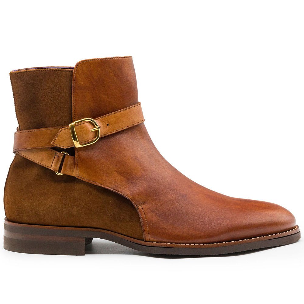 45 - 600 - Cgn Jodphur Italian Calfskin Boot, Cognac by Zelli Italia – Don't Panic Shoes