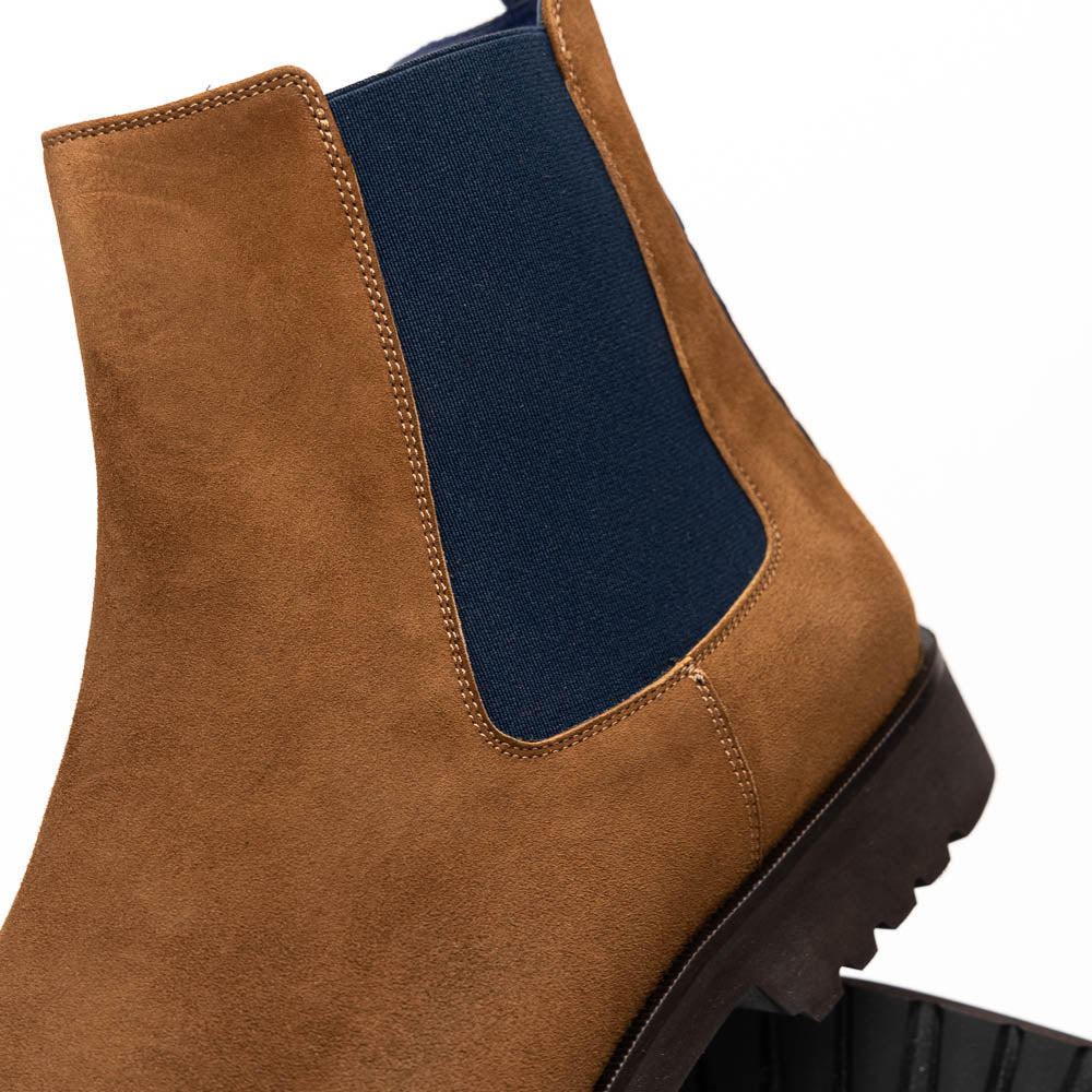 46 - 210 - Cgn Gianna Suede Chelsea Boot, Cognac Shop by Zelli Italia – Don't Panic Shoes