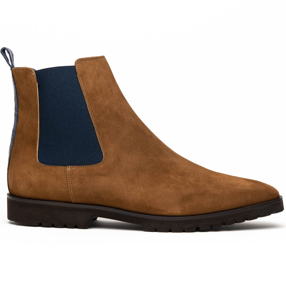 46 - 210 - Cgn Gianna Suede Chelsea Boot, Cognac Shop by Zelli Italia – Don't Panic Shoes
