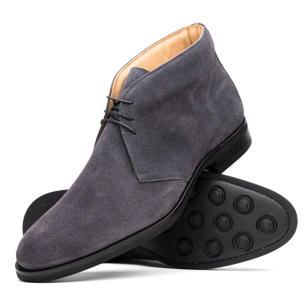 46 - 592 - Gry Marco Suede Calfskin Chukka Boot Grey Sale by Zelli Italia – Don't Panic Shoes