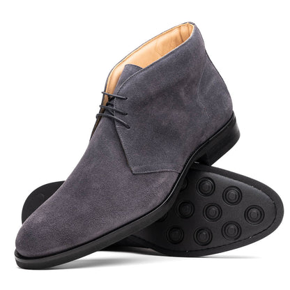 46 - 592 - Gry Marco Suede Calfskin Chukka Boot Grey Sale by Zelli Italia – Don't Panic Shoes