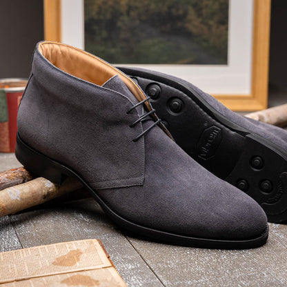 46 - 592 - Gry Marco Suede Calfskin Chukka Boot Grey Sale by Zelli Italia – Don't Panic Shoes