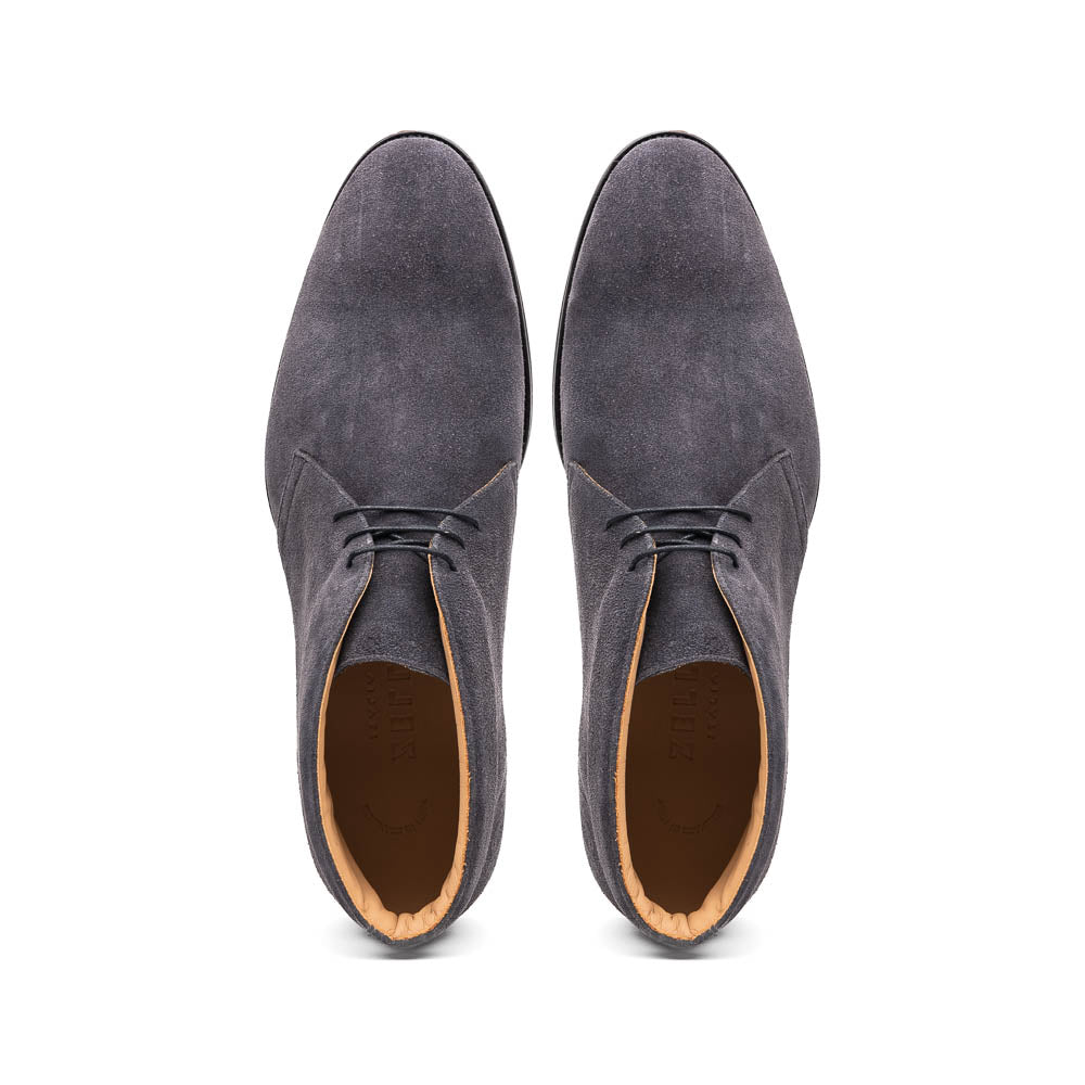 46 - 592 - Gry Marco Suede Calfskin Chukka Boot Grey Sale by Zelli Italia – Don't Panic Shoes