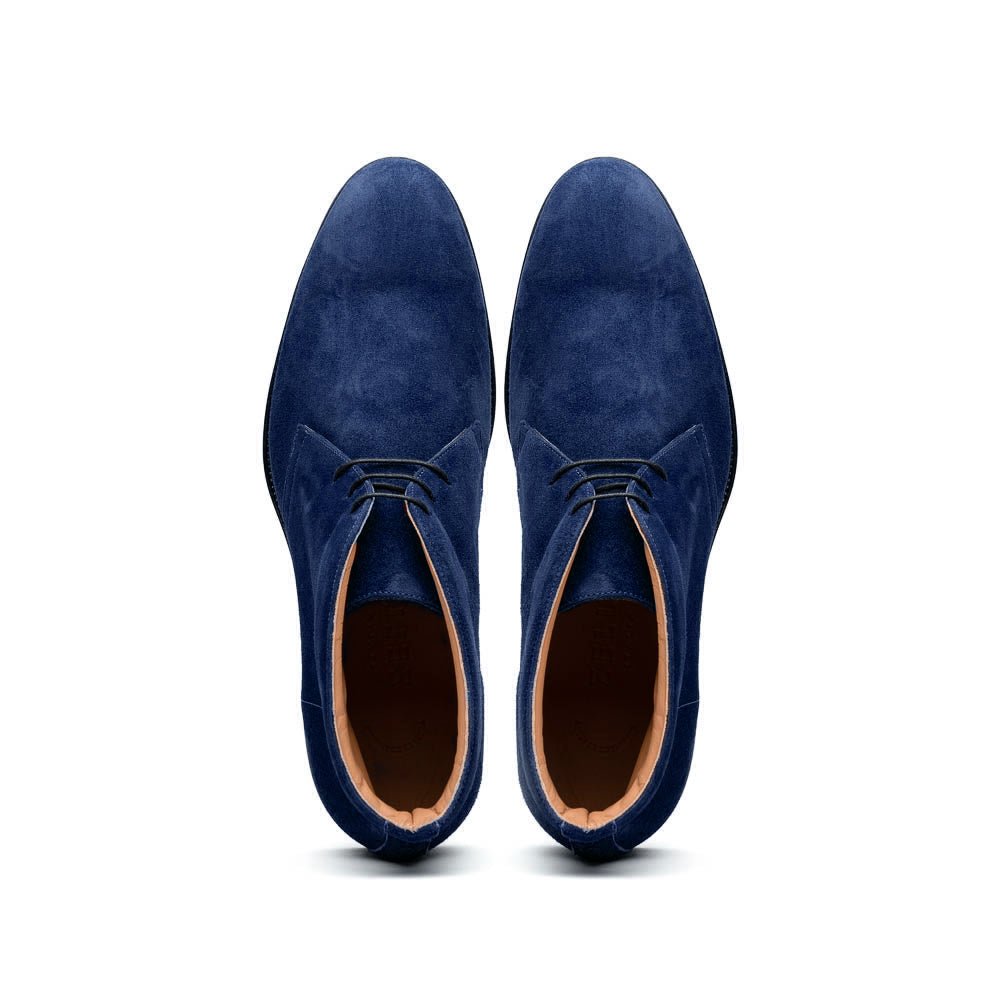 46 - 592 - Nvy Marco Suede Calfskin Chukka Boot, Navy Shop by Zelli Italia – Don't Panic Shoes