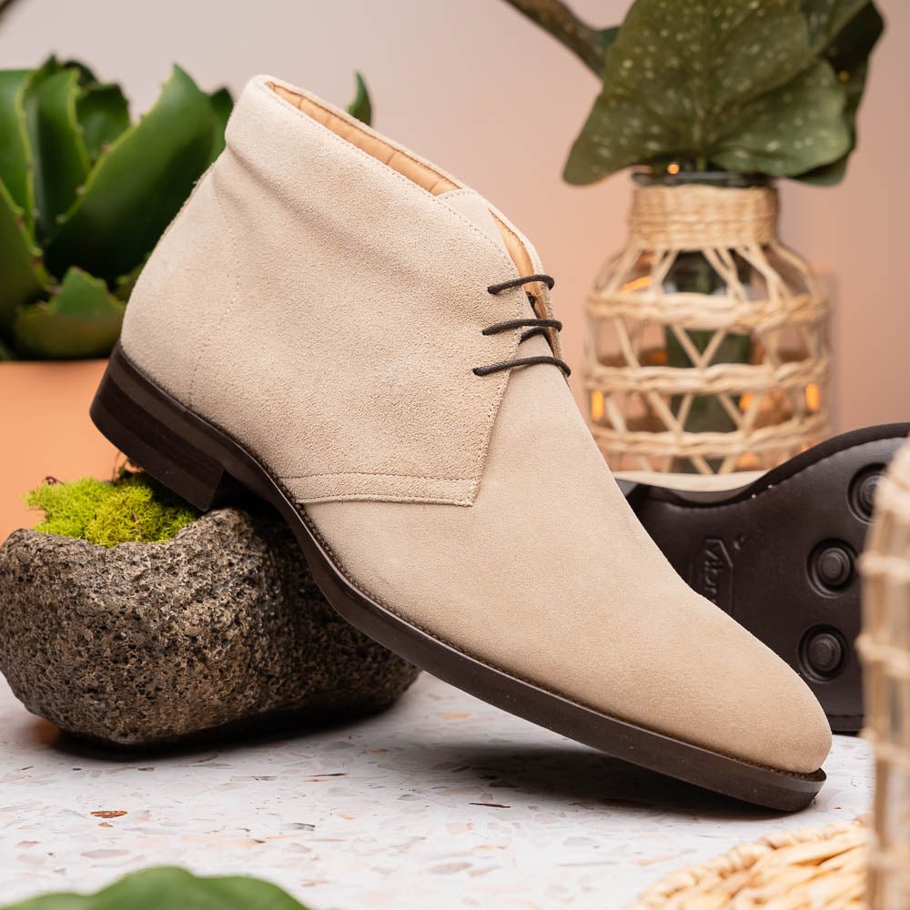 46 - 592 - Snd Marco Suede Calfskin Chukka Boot Sand Shop by Zelli Italia – Don't Panic Shoes
