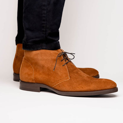 46 - 592 - Tob Marco Suede Calfskin Chukka Boot, Tobacco Shop by Zelli Italia – Don't Panic Shoes